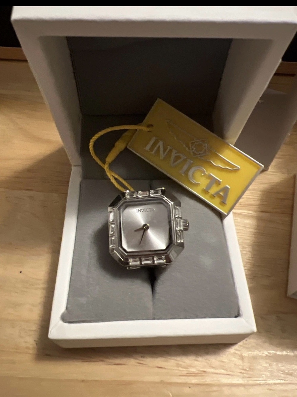 Invicta Silver Women's Octagonal Dress Watch ring